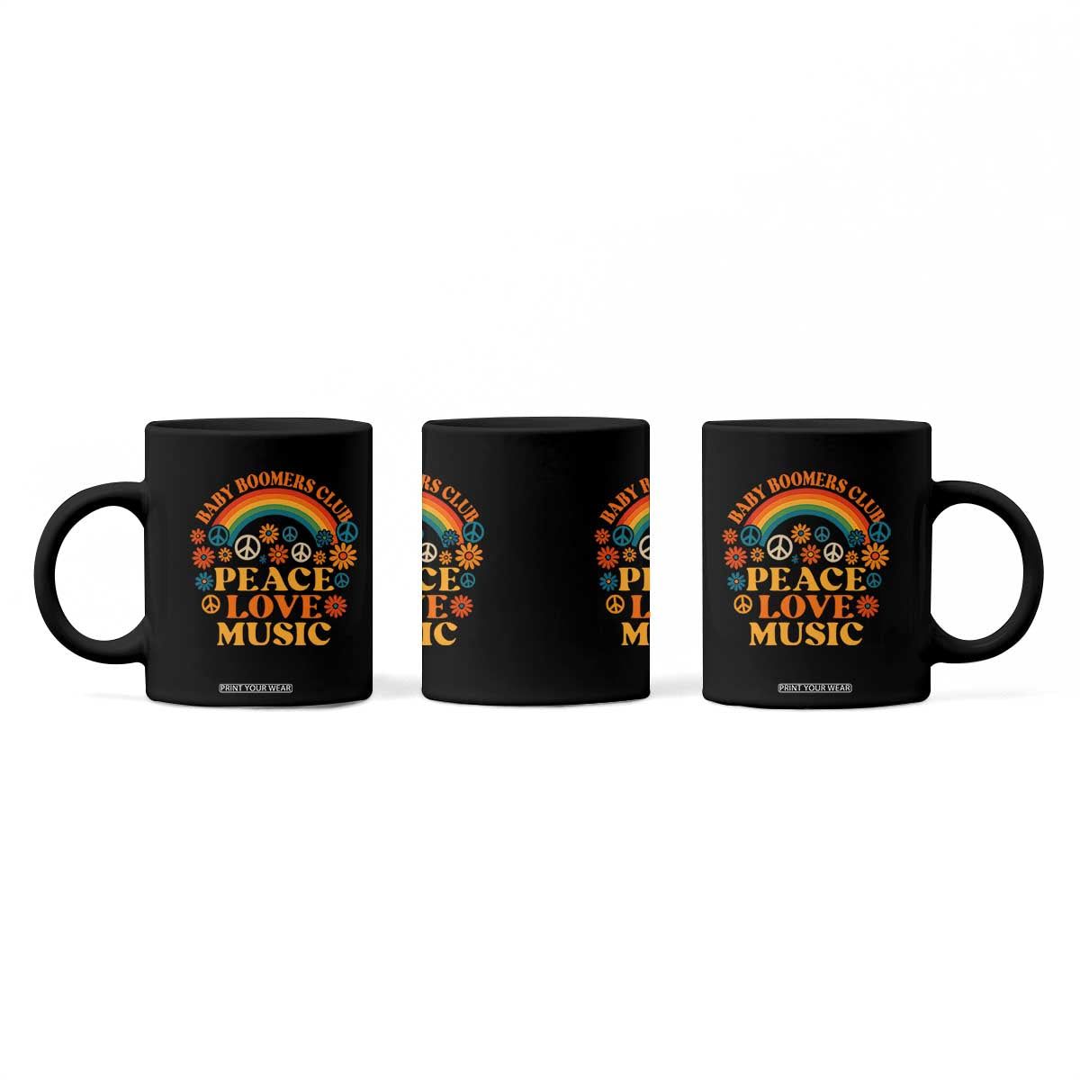 Baby Boomers Generation Coffee Mug Peace Love Music 60s Hippe TS10 Print Your Wear