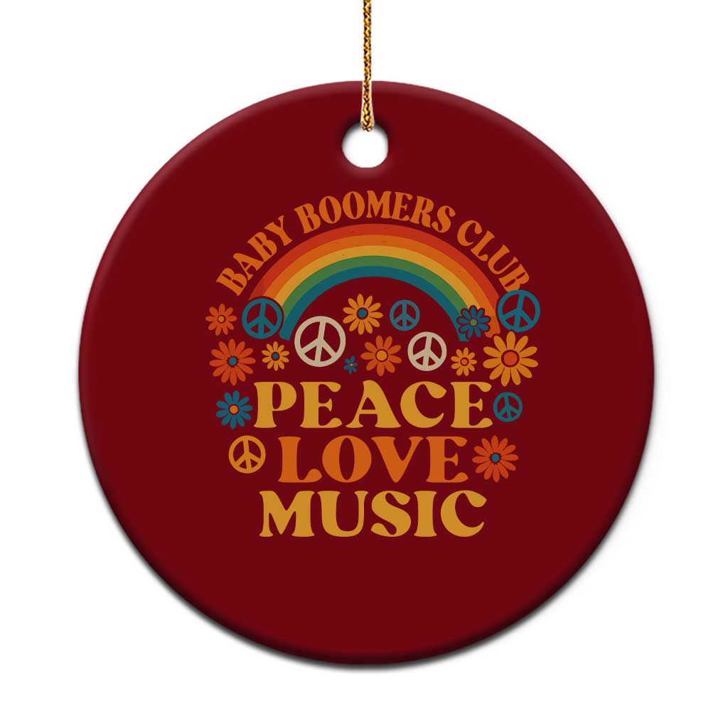 Baby Boomers Generation Ceramic Ornament Peace Love Music 60s Hippe TS10 1pc Red Print Your Wear