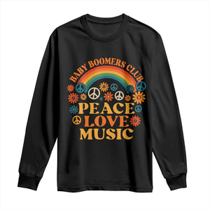 Baby Boomers Generation Long Sleeve Shirt Peace Love Music 60s Hippe TS10 Black Print Your Wear