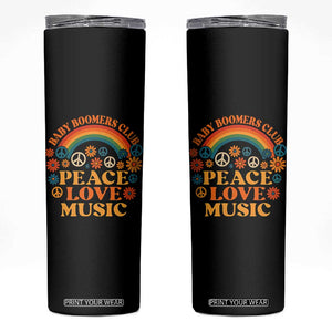 Baby Boomers Generation Skinny Tumbler Peace Love Music 60s Hippe TS10 Black Print Your Wear