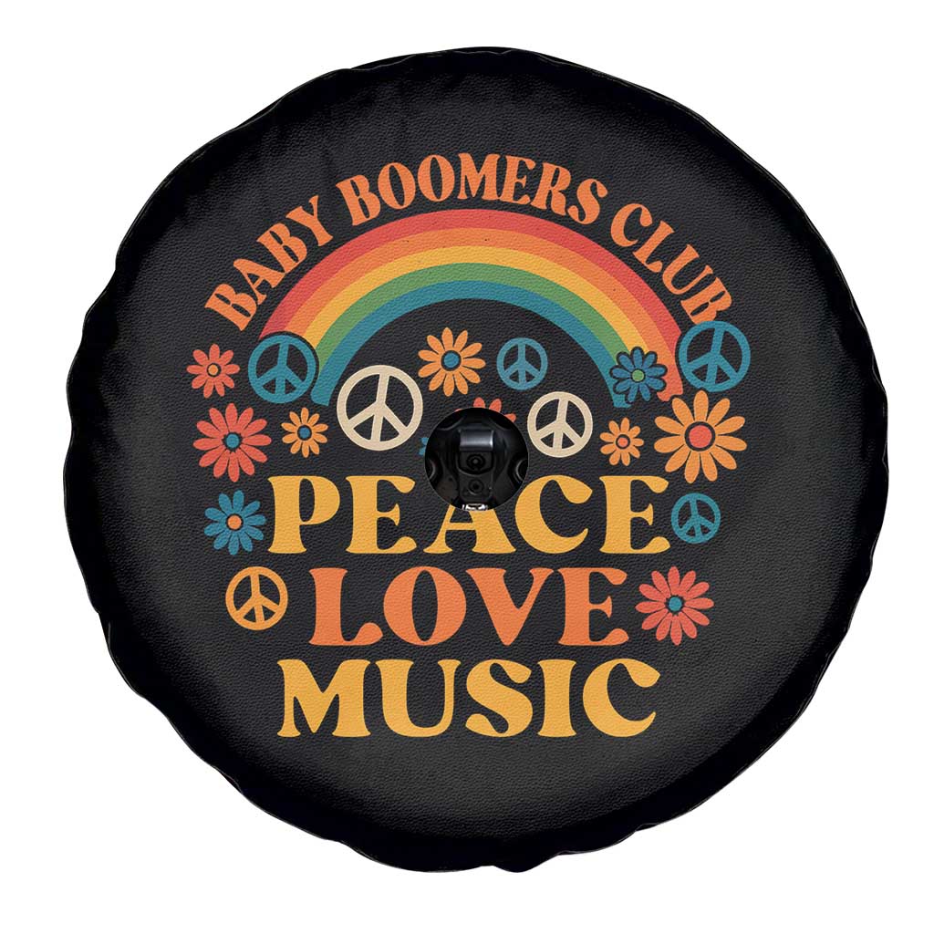 Baby Boomers Generation Spare Tire Cover Peace Love Music 60s Hippe TS10 Print Your Wear