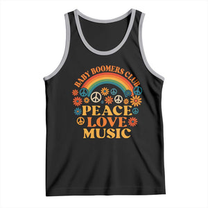 Baby Boomers Generation Tank Top Peace Love Music 60s Hippe TS10 Black Athletic Heather Print Your Wear