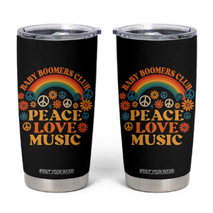 Baby Boomers Generation Tumbler Cup Peace Love Music 60s Hippe TS10 Black Print Your Wear
