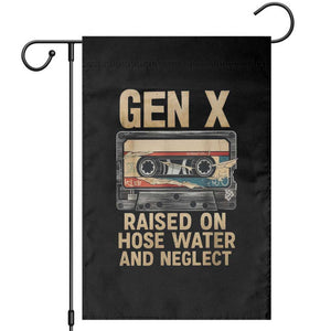 Gen X Garden Flag Vintage Cassette Tape Raised On Hose Water And Neglect Nostalgia TS10 Black Print Your Wear