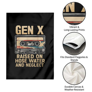 Gen X Garden Flag Vintage Cassette Tape Raised On Hose Water And Neglect Nostalgia TS10 Print Your Wear
