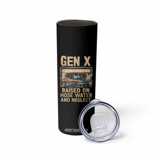 Gen X Skinny Tumbler Vintage Cassette Tape Raised On Hose Water And Neglect Nostalgia TS10 Print Your Wear