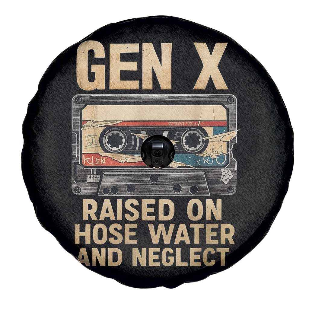Gen X Spare Tire Cover Vintage Cassette Tape Raised On Hose Water And Neglect Nostalgia TS10 Print Your Wear