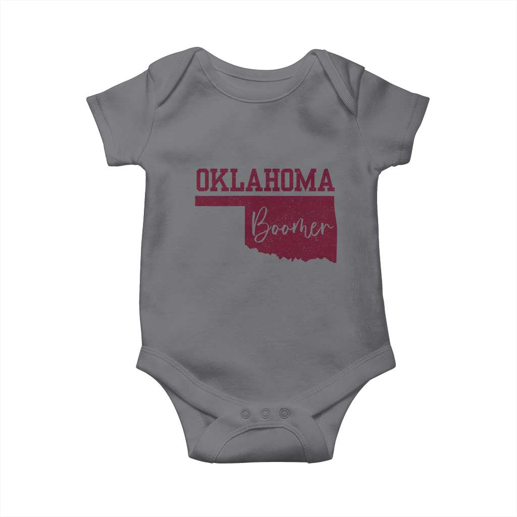 Oklahoma Boomer Baby Onesie TS10 Charcoal Print Your Wear