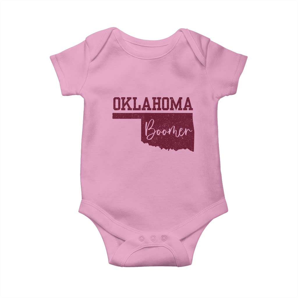 Oklahoma Boomer Baby Onesie TS10 Light Pink Print Your Wear