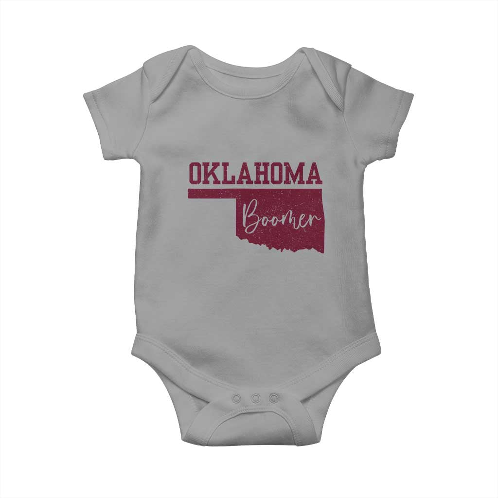 Oklahoma Boomer Baby Onesie TS10 Sport Gray Print Your Wear