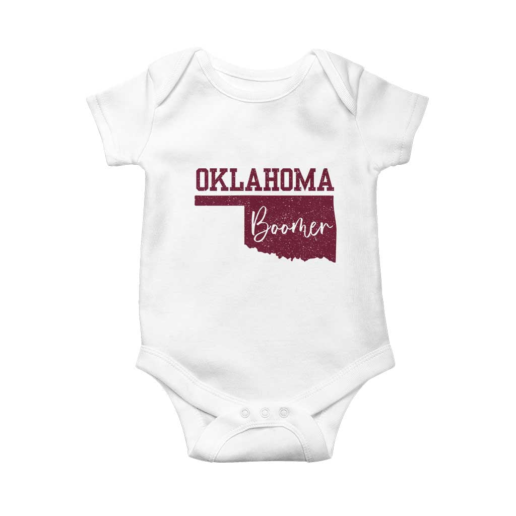 Oklahoma Boomer Baby Onesie TS10 White Print Your Wear