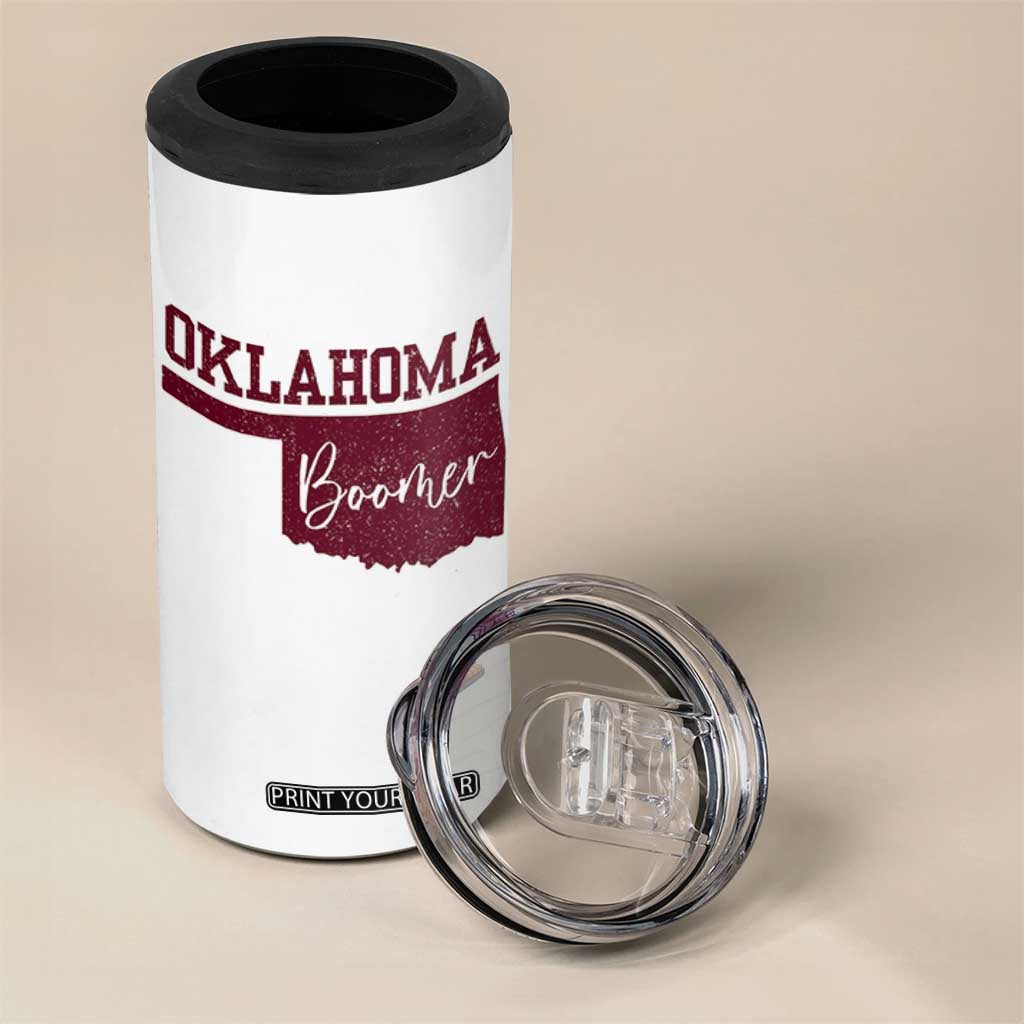 Oklahoma Boomer 4 in 1 Can Cooler Tumbler TS10 Print Your Wear