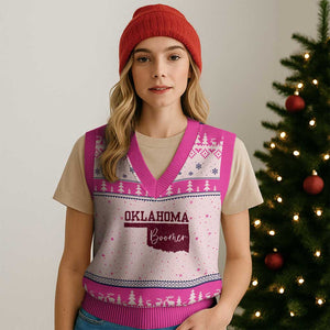 Oklahoma Boomer V-Neck Knit Sweater Vest TS10 Hot Pink Print Your Wear