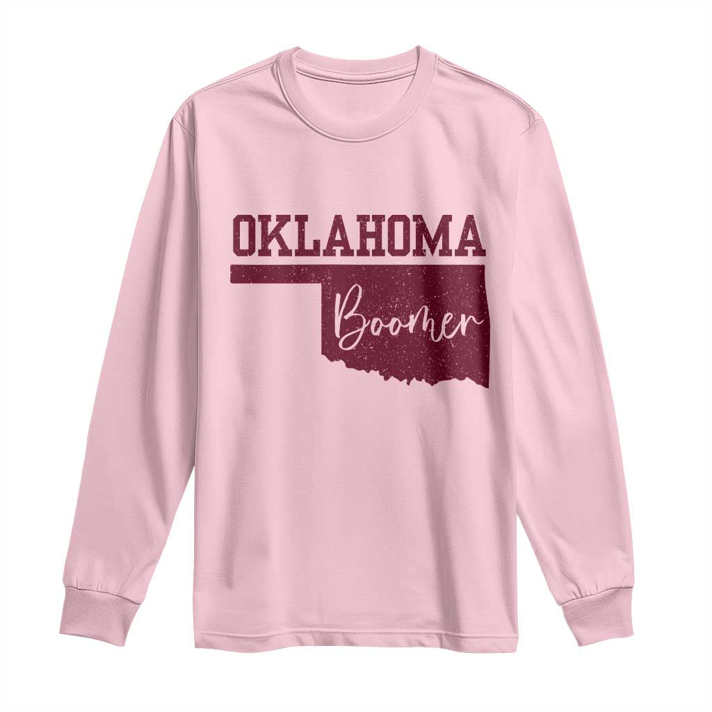Oklahoma Boomer Long Sleeve Shirt TS10 Light Pink Print Your Wear