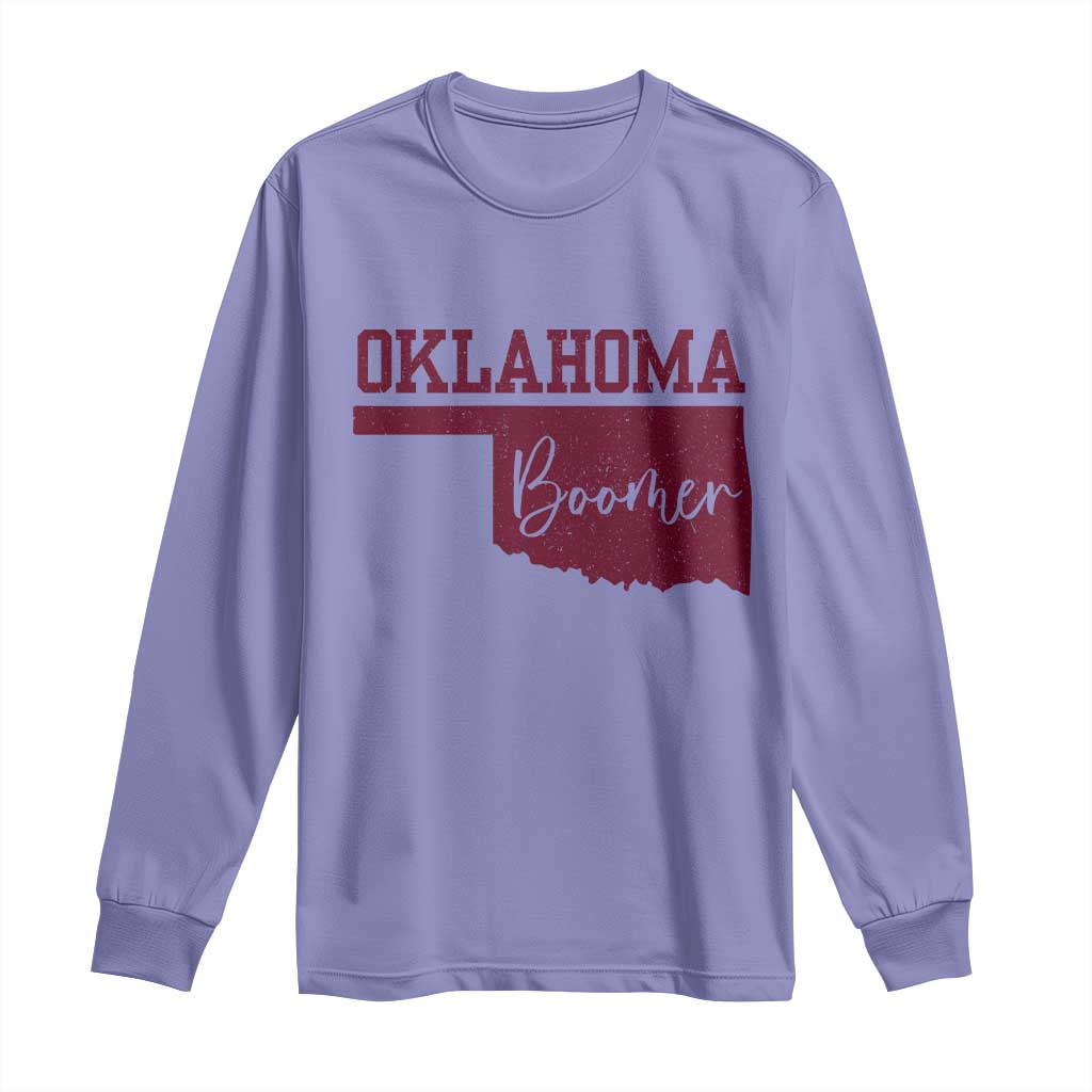 Oklahoma Boomer Long Sleeve Shirt TS10 Violet Print Your Wear