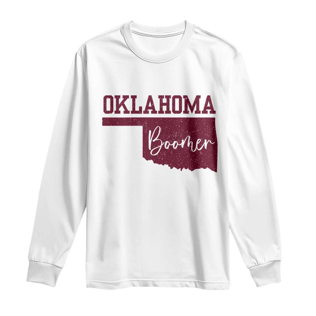 Oklahoma Boomer Long Sleeve Shirt TS10 White Print Your Wear