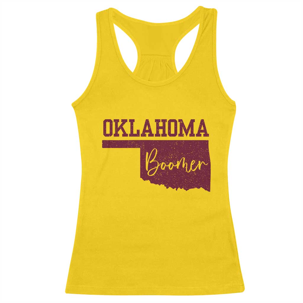Oklahoma Boomer Racerback Tank Top TS10 Daisy Print Your Wear