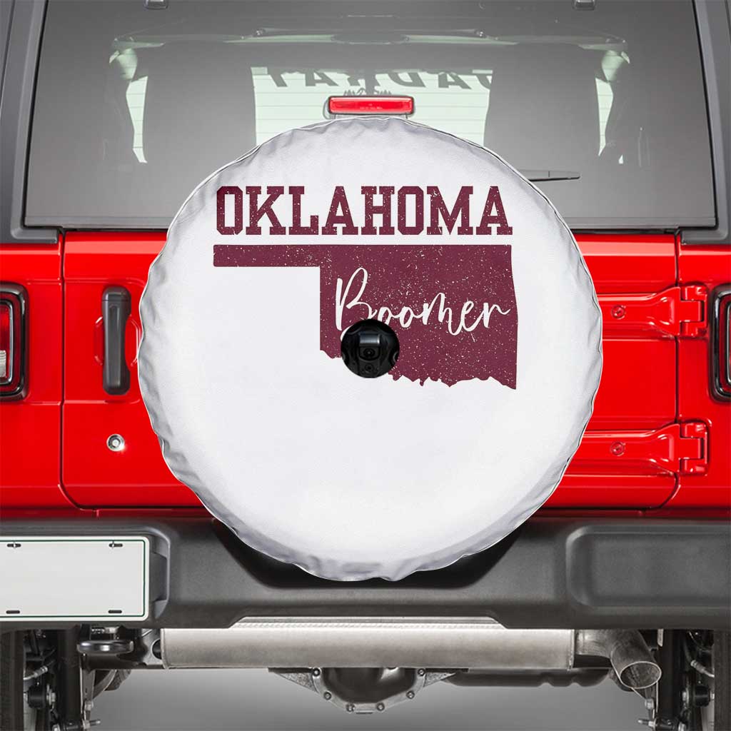 Oklahoma Boomer Spare Tire Cover TS10 White Print Your Wear