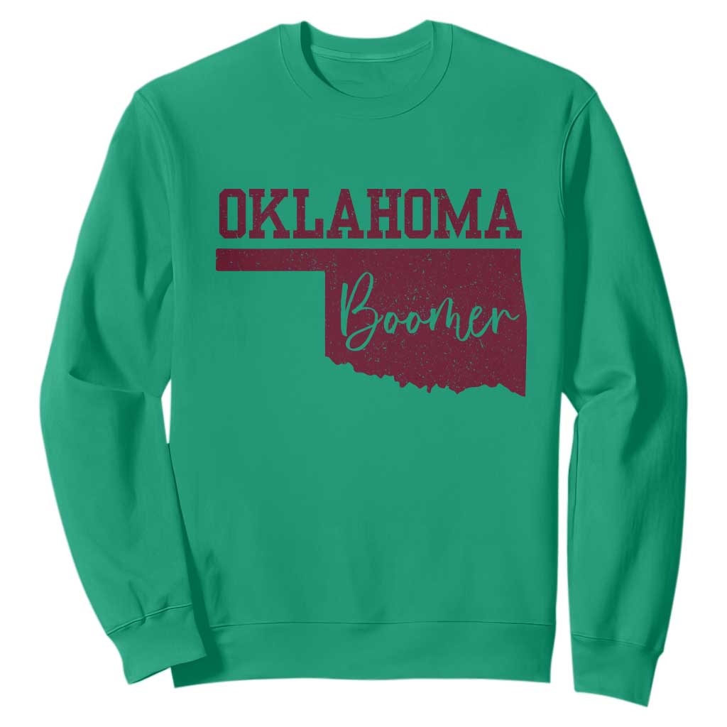 Oklahoma Boomer Sweatshirt TS10 Irish Green Print Your Wear