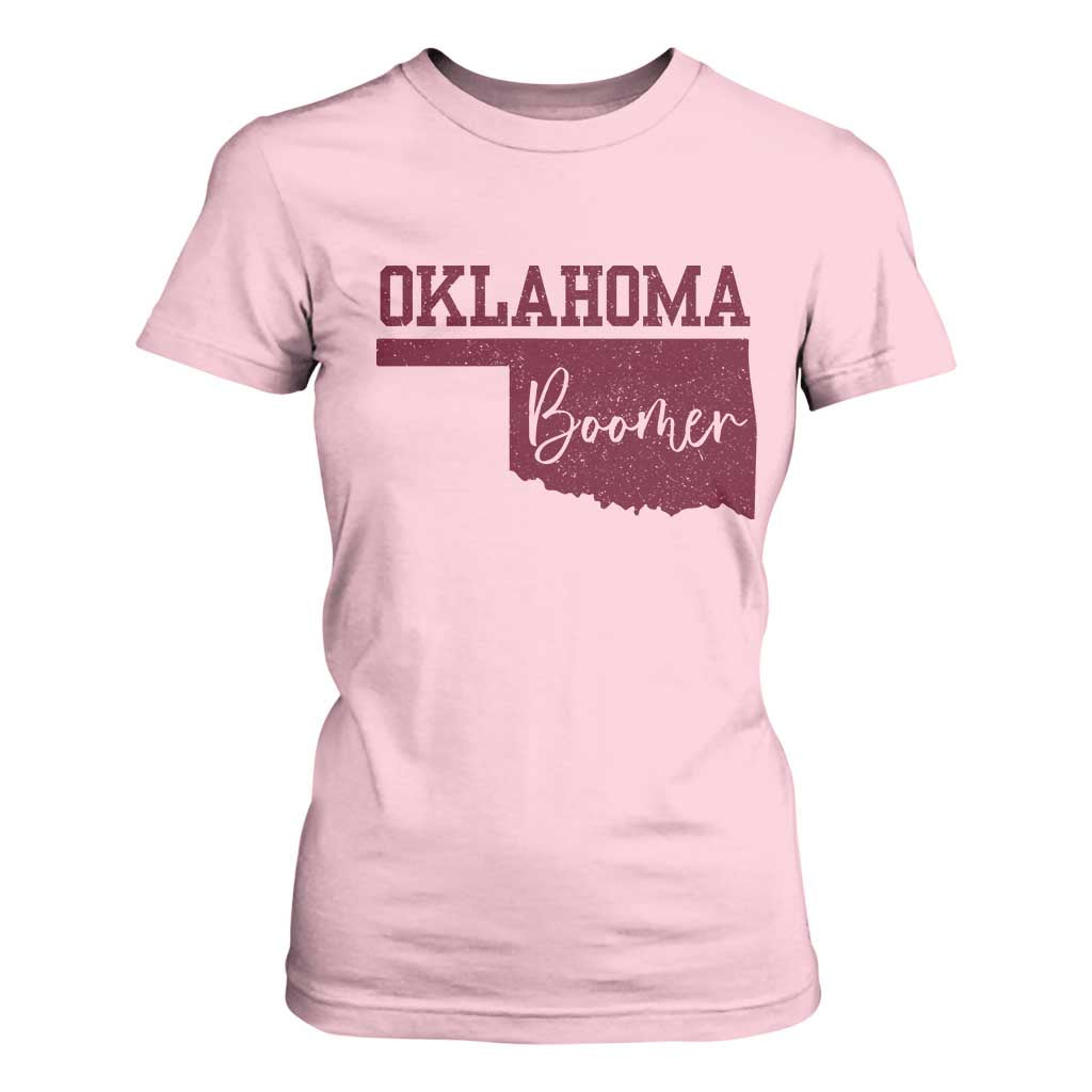 Oklahoma Boomer T Shirt For Women TS10 Light Pink Print Your Wear