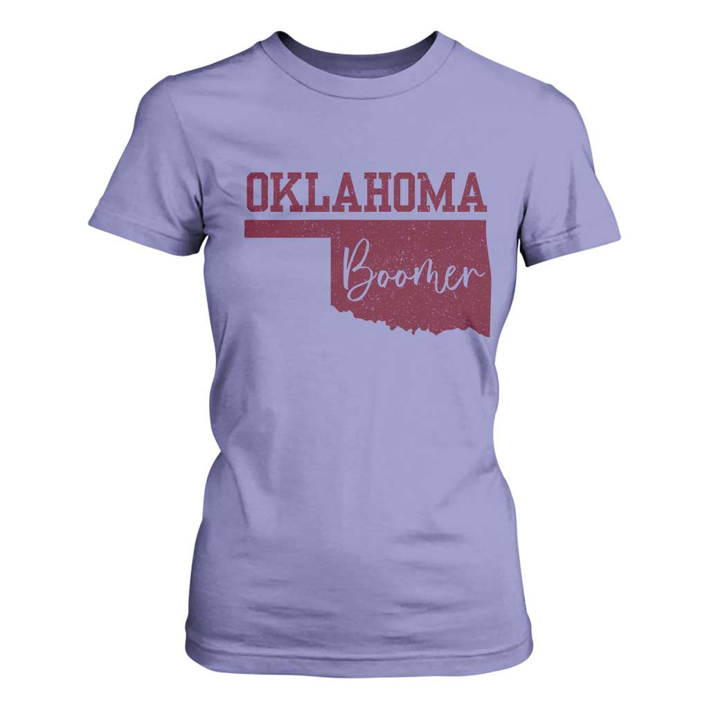 Oklahoma Boomer T Shirt For Women TS10 Violet Print Your Wear