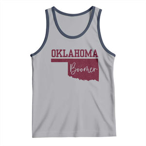 Oklahoma Boomer Tank Top TS10 Athletic Heather Navy Print Your Wear