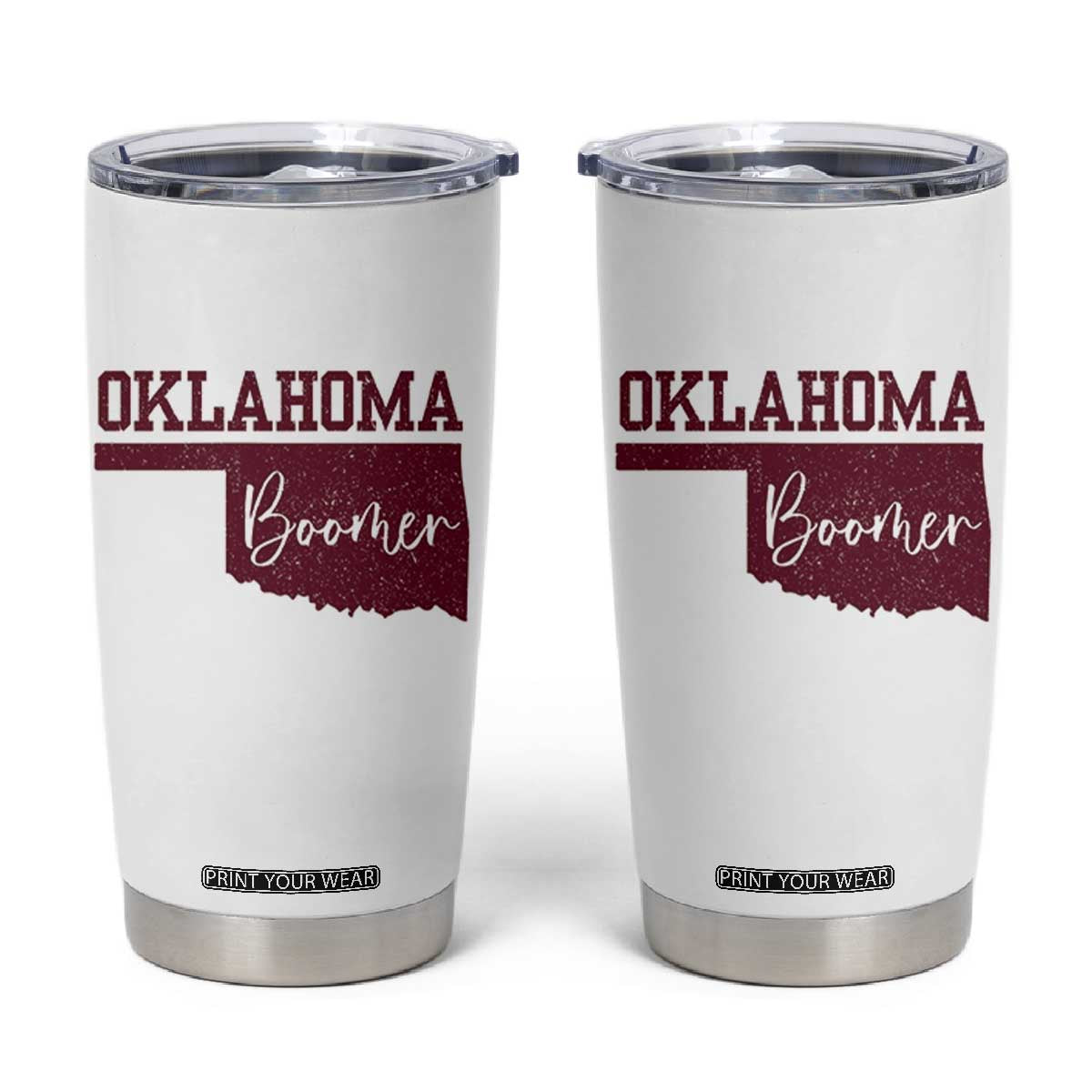 Oklahoma Boomer Tumbler Cup TS10 White Print Your Wear