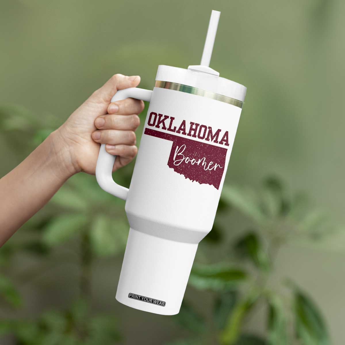 Oklahoma Boomer Tumbler With Handle TS10 Print Your Wear