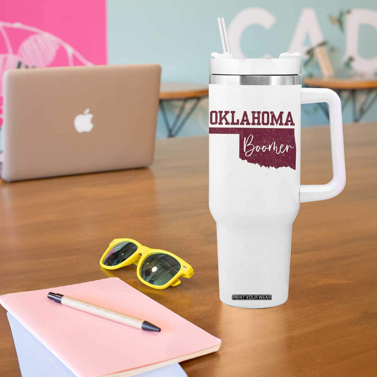 Oklahoma Boomer Tumbler With Handle TS10 Print Your Wear