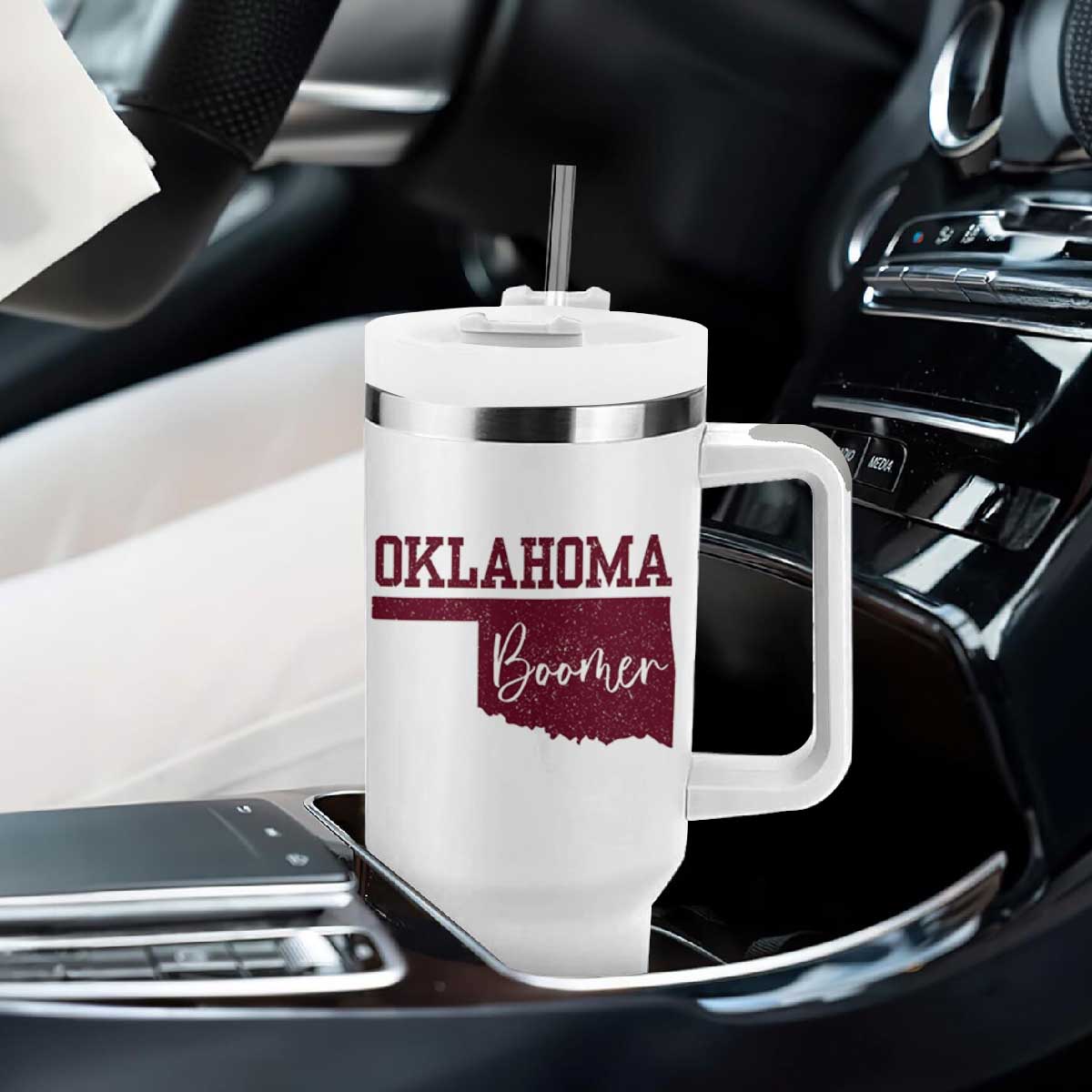 Oklahoma Boomer Tumbler With Handle TS10 Print Your Wear