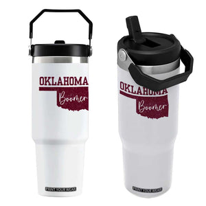 Oklahoma Boomer Flip Straw Tumbler TS10 One Size: 30 oz White Print Your Wear