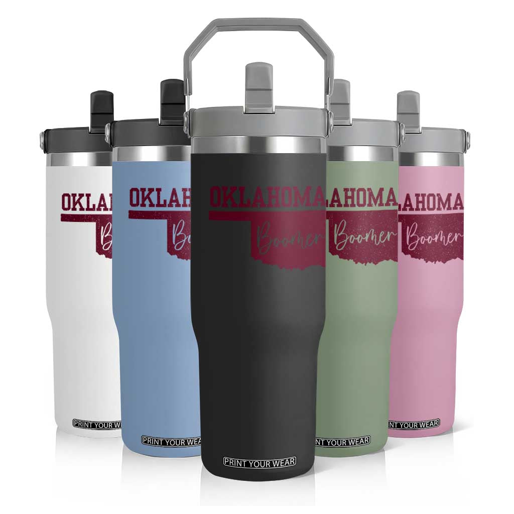 Oklahoma Boomer Flip Straw Tumbler TS10 Print Your Wear