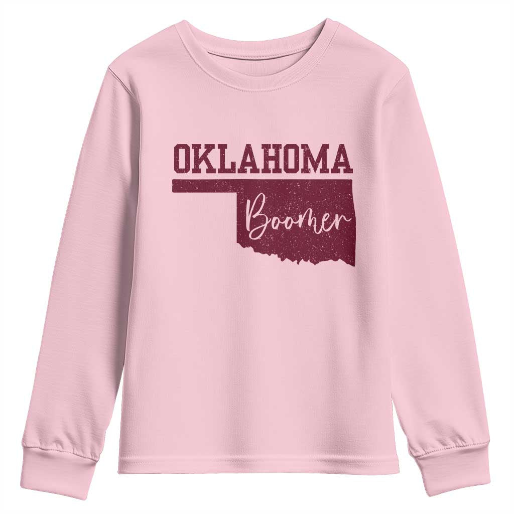 Oklahoma Boomer Youth Sweatshirt TS10 Light Pink Print Your Wear