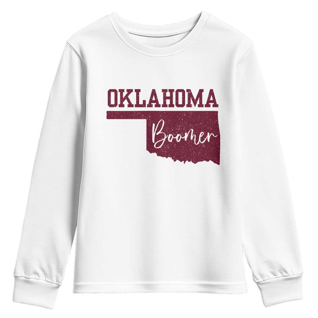 Oklahoma Boomer Youth Sweatshirt TS10 White Print Your Wear