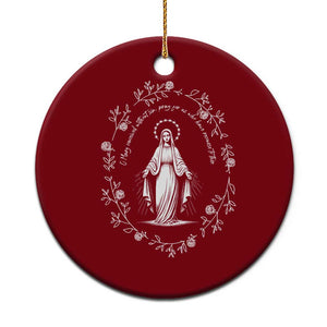 Marian Catholic Ceramic Ornament Virgin Mary Floral Women Religious Catholic Gift TS10 1pc Red Print Your Wear