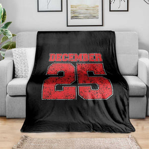 Retro December 25 Christmas Throw Blanket Vintage Holiday TS10 Print Your Wear