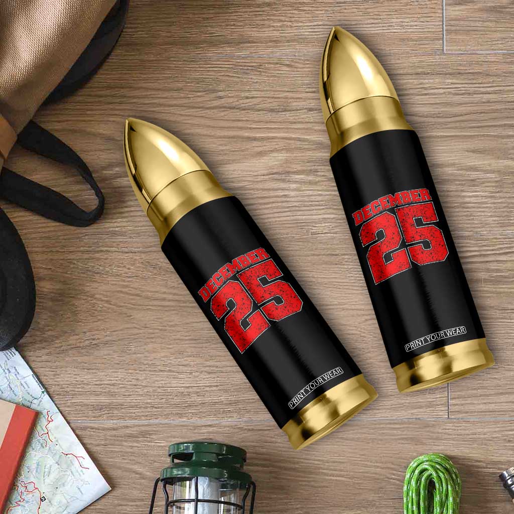 Retro December 25 Christmas Bullet Tumbler Vintage Holiday TS10 Print Your Wear