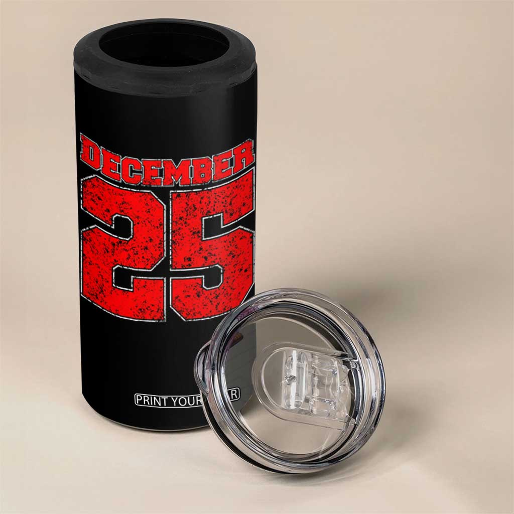 Retro December 25 Christmas 4 in 1 Can Cooler Tumbler Vintage Holiday TS10 Print Your Wear