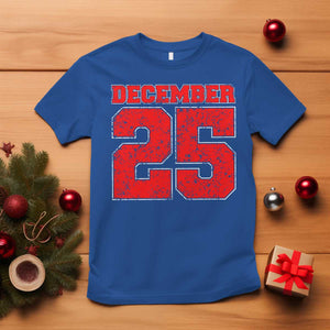 Retro December 25 Christmas T Shirt Vintage Holiday TS10 Royal Blue Print Your Wear