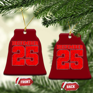 Retro December 25 Christmas Ceramic Ornament Vintage Holiday TS10 Print Your Wear