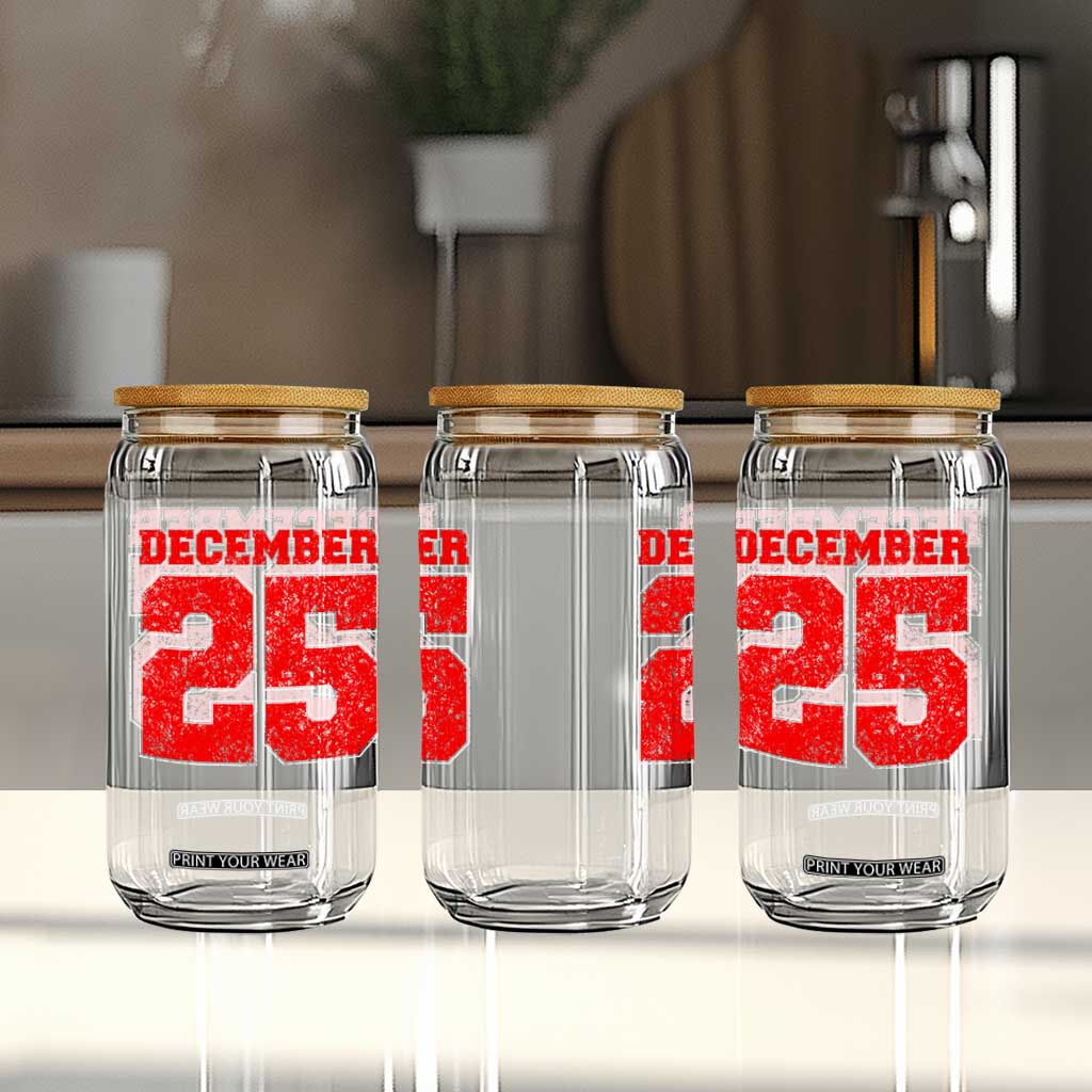 Retro December 25 Christmas Glass Can Vintage Holiday TS10 Print Your Wear