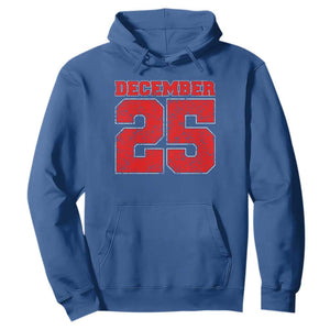 Retro December 25 Christmas Hoodie Vintage Holiday TS10 Royal Blue Print Your Wear