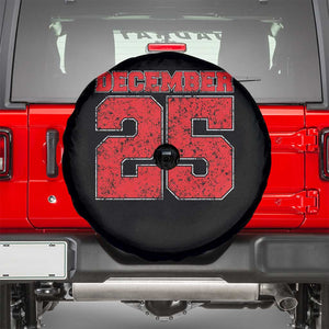 Retro December 25 Christmas Spare Tire Cover Vintage Holiday TS10 Black Print Your Wear