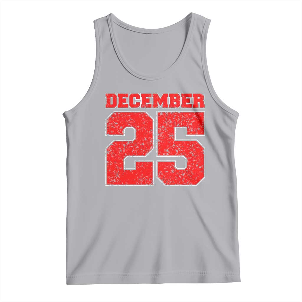 Retro December 25 Christmas Tank Top Vintage Holiday TS10 Athletic Heather Print Your Wear