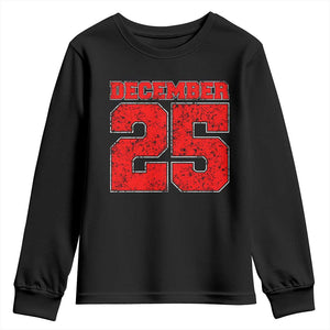 Retro December 25 Christmas Youth Sweatshirt Vintage Holiday TS10 Black Print Your Wear