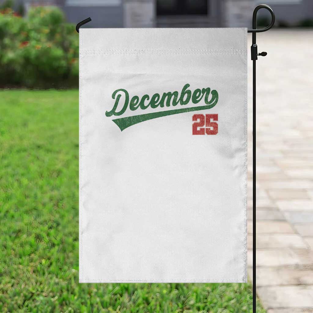 Retro Christmas December 25 Garden Flag Retro Vintage Script Holiday Trip TS10 Print Your Wear