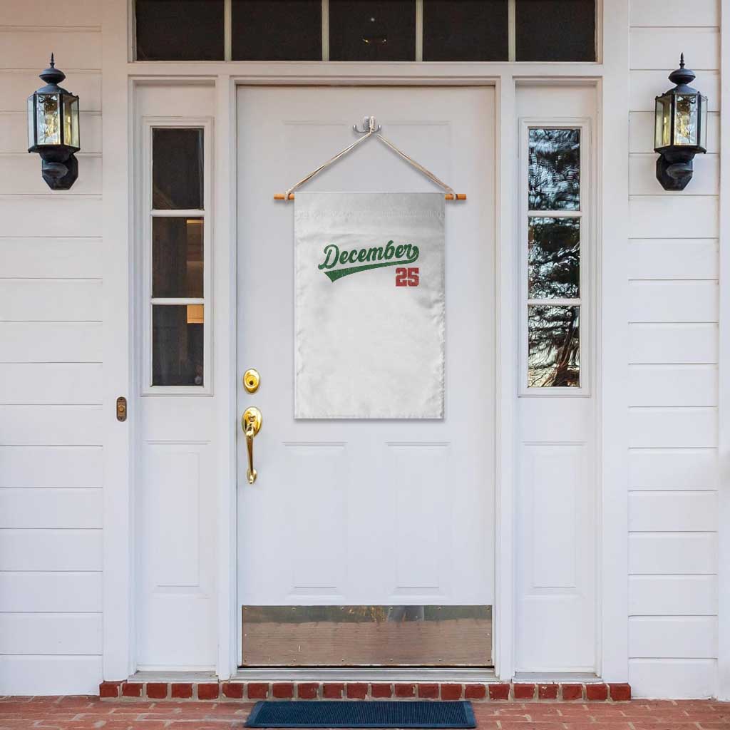 Retro Christmas December 25 Garden Flag Retro Vintage Script Holiday Trip TS10 Print Your Wear