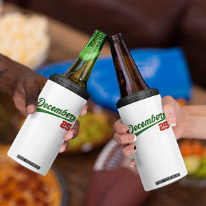 Retro Christmas December 25 4 in 1 Can Cooler Tumbler Retro Vintage Script Holiday Trip TS10 Print Your Wear