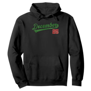 Retro Christmas December 25 Hoodie Retro Vintage Script Holiday Trip TS10 Black Print Your Wear