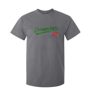 Retro Christmas December 25 T Shirt For Kid Retro Vintage Script Holiday Trip TS10 Charcoal Print Your Wear